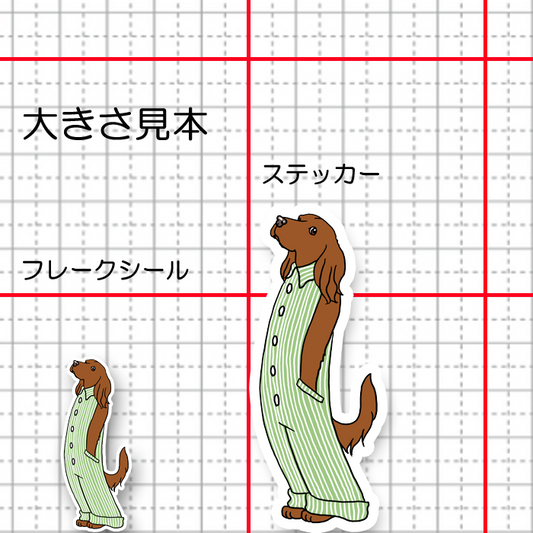 オーバーオールのアイリッシュセターさん。2-12