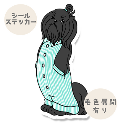 オーバーオールのラサアプソちゃん。115-6