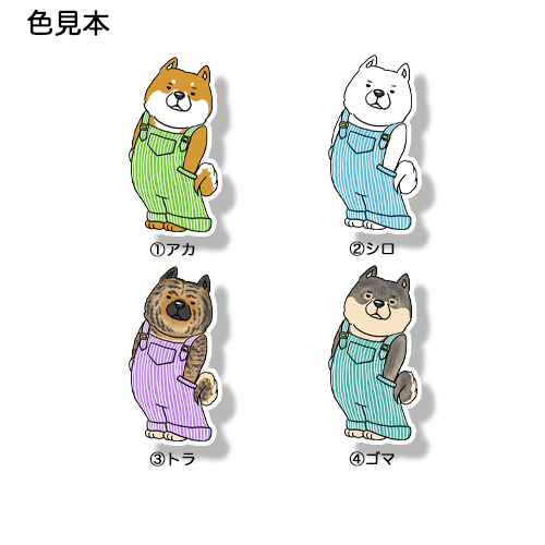 オーバーオールの北海道犬さん。131-4