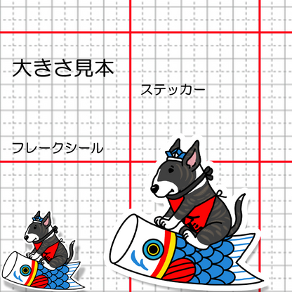 端午の節句のブルテリアさん。94-10