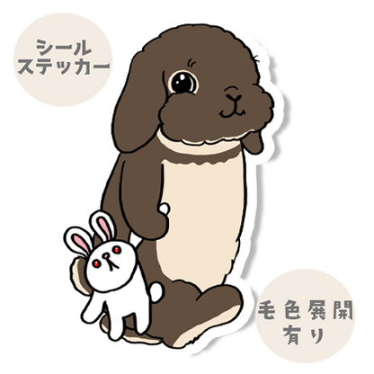 ウサギのぬいぐるみを持ったうさぎちゃん。191-21