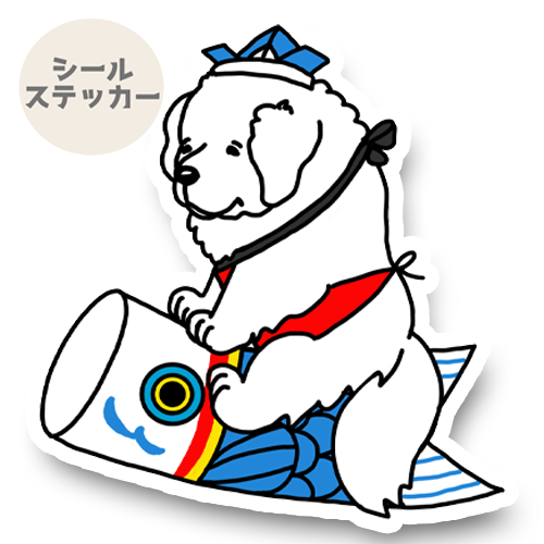 端午の節句のピレネーちゃん。27-14