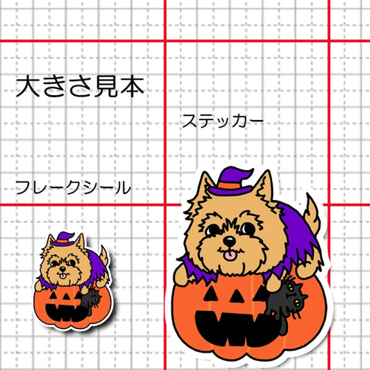 オバケカボチャとノーリッチテリアちゃん。74-