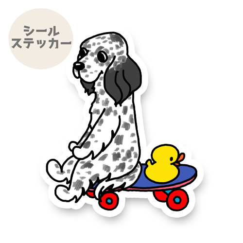 誰かと遊べるのを待ってるイングリッシュセターさん。12-5