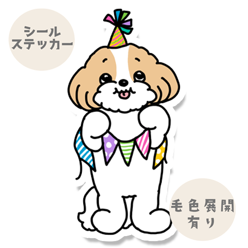 お祝いしてるマルシーズーちゃん。108-9