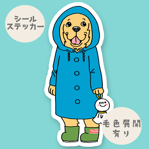 雨の日もお散歩行きたいゴールデンちゃん。32-19