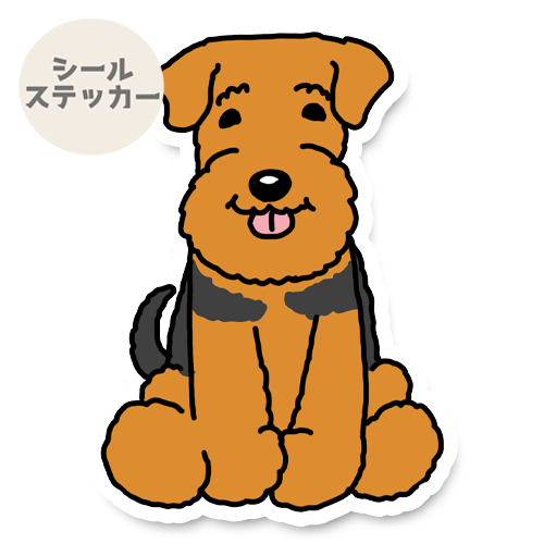おすわりしてるウェルシュテリア/エアデールテリアさん。17-10/18-10