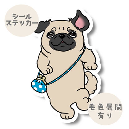 お買い物が楽しみなパグペキちゃん。182-2