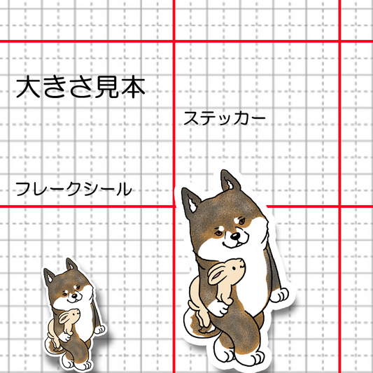 仲良しのうさぎさんと四国犬さん。133-2