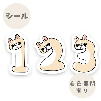 数字のフレブルちゃんのマットシール。96−315