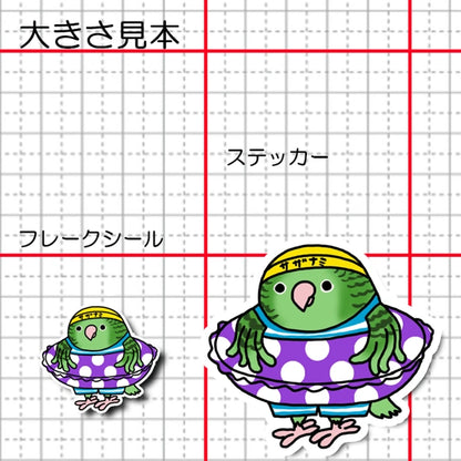プールに入りたいサザナミインコちゃん。