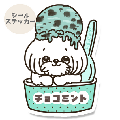 チョコミントアイスになりたいマルチーズちゃん。109-24