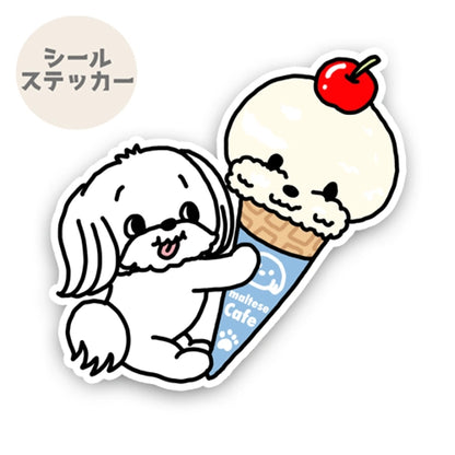マルチーズアイスクリームとマルチーズちゃん。109-