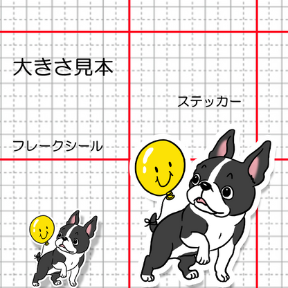 風船にビックリのボストンテリアちゃん。101-27
