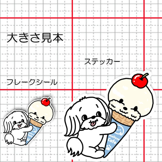 マルチーズアイスクリームとマルチーズちゃん。109-