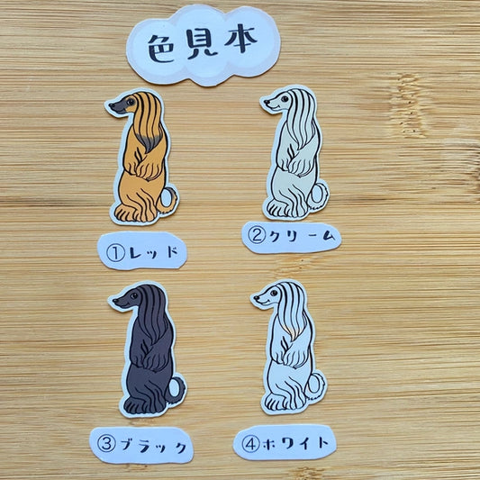 待ち合わせしてるアフガンハウンドさん。4-5
