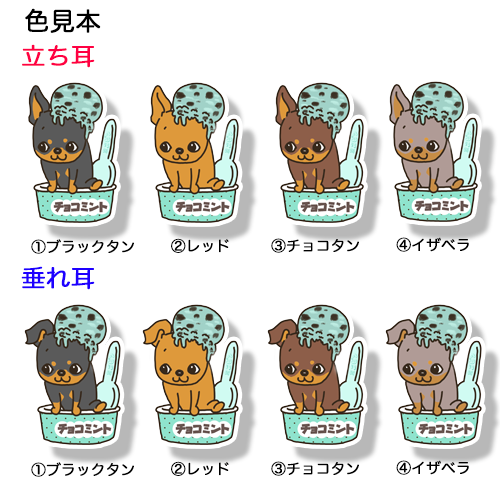 チョコミントアイスからでてきたミニピンちゃん。113-21
