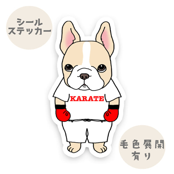 Tシャツで練習する空手フレブルちゃん。96−159