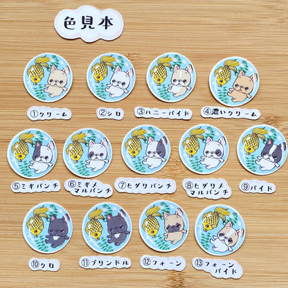 金魚鉢の中のフレブルちゃん。96−294