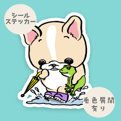 水たまりにジャンプ！するフレブルちゃん。96−30