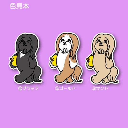 お気に入りのアヒルちゃんとラサアプソちゃん。115-