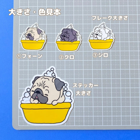 パグちゃんのバスタイム。76-