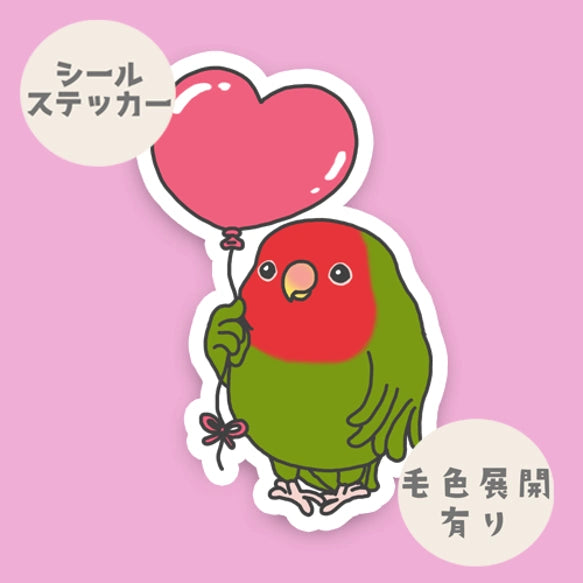 コザクラインコちゃんからのハート。