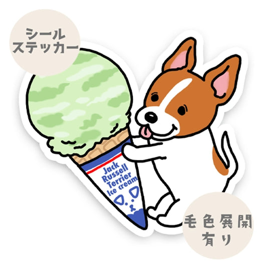アイスクリームと立ち耳ジャックラッセルちゃん。43-6