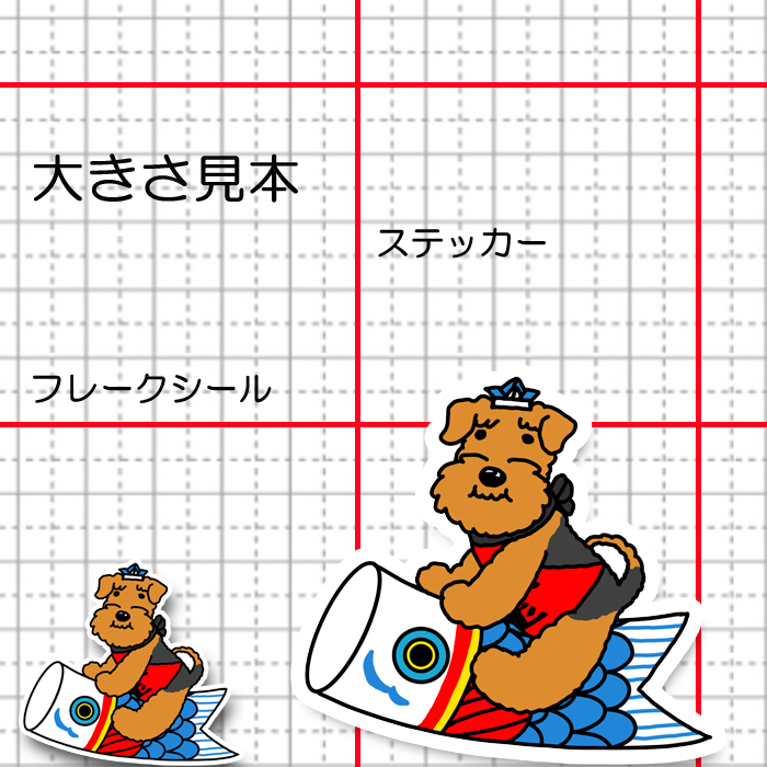 端午の節句のウェルシュテリア/エアデールテリアさん。17-5/18-5
