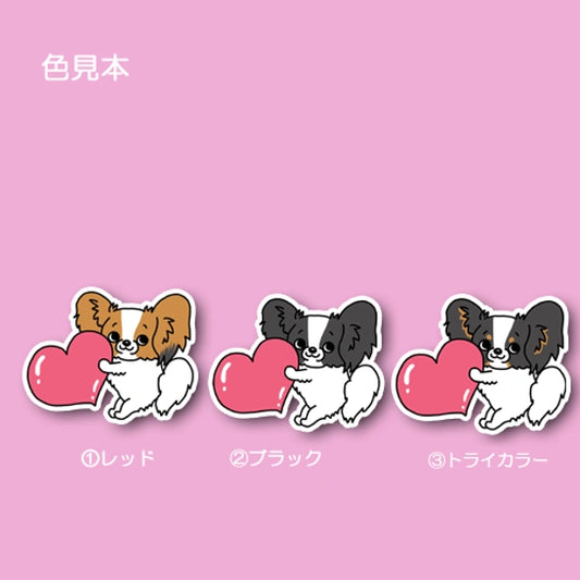大きなハートを届けたいパピヨンちゃん。80-
