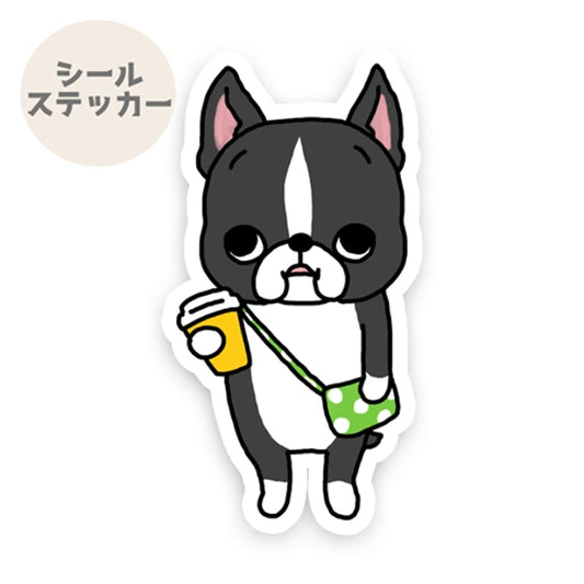 ぶらぶらショッピング中のボストンテリアちゃん。101-