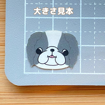 狆ちゃんのいろんなお顔シール。66-29